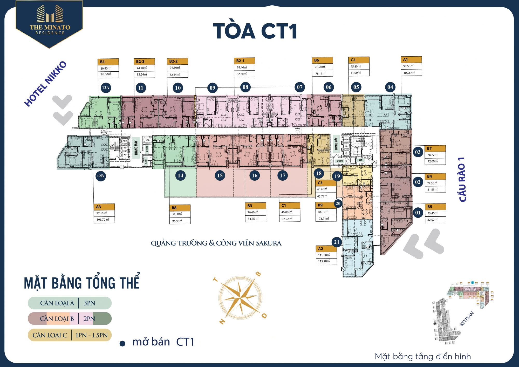 Mặt Bằng Sàn Chung Cư Minato Hải Phòng - Căn hộ Cao Cấp